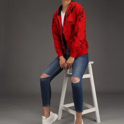 ewools Women Floral Print Casual Jacket image 5