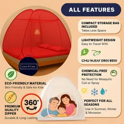love n care Foldable Portable Anti Mosquito Net for Bed Camping Travel Home Outdoor Polyester Adults Mosquito Net image 3