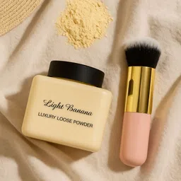 arcade Banana Loose Setting Powder waterproof with soft blending brush Compact-picture-24