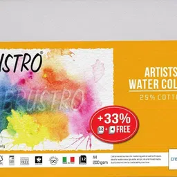 brustro Artists Cold Pressed A4 (12+4 Free Sheets) 200 gsm Watercolor Paper-picture-28