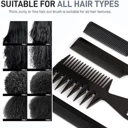 waztex Professional Hair Styling Comb Set for All Hair Types & Styles Comb set (10PCS) image 3