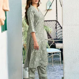 samah Women Viscose Rayon Kurta Pant Dupatta Set image 4