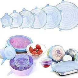 cryzone Reusable Silicone Stretch Lids, Silicone Bowl Covers, Flexible 2.6 inch, 3.7 inch, 4.6 inch, 5.7 inch, 6.5 inch, 7.8 inch Lid Set, Pack of 1-picture-19