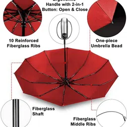 moncerise Large Umbrella (24.5 inch) for Men and Women 3 Fold with Automatic Open & Close Umbrella image 5