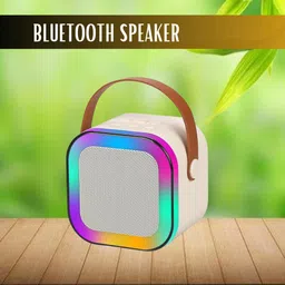 GUGGU W12 (PORTABLE WIRELESS BLUETOOTH SPEAKER) Dynamic Thunder Sound & RGB LightI416 10 W Bluetooth Laptop/Desktop Speaker-image-96