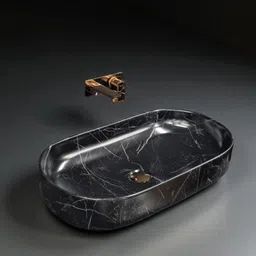 delta Premium Designer Ceramic Wash basin (28x14)(M25) (Matt) (28*14*5) (M25)(RG) Matt Table Top Basin-picture-10