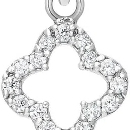 Femme Jam 925 Sterling Silver Zirconia Crystal Floral Designer Pendant for Women & Girls Swarovski Crystal White Gold Pendant-picture-13