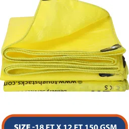 tough stacks HDPE Tarpaulin 150 GSM 18ft * 12ft WaterProof, UV resistant, Reinforced Eyelets Tent - For Construction, Transportation, Agriculture, Camping, Storage, Protection-picture-28