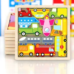 vhd Wooden Vehicle Puzzle Board for Kids – Educational Transport Toy TR108-picture-39
