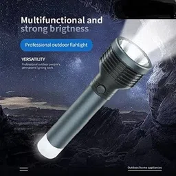 akr Rechargeable Aluminium LED Long Range Small Search 6 hrs Torch Emergency Light image 3