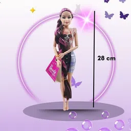 bkdt marketing Doll Toy with Moveable Arms, Legs, Elbow & Knee - Doll with Accessoires image 3