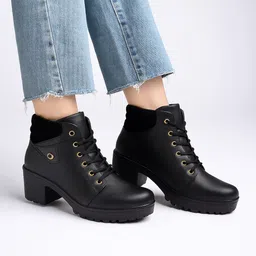 nzs Smart Casual Mid Top | Winter Boots |Lace-UP |Trendy Boots For Girls Boots Boots For Women-picture-43