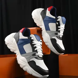 Roadster Men Black Faux Leather Casual Lace Up Sneakers Sneakers For Men-image-1