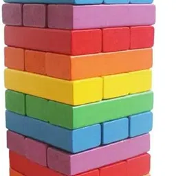 fz enterprisses 4 PCS Wooden Building Block Domino Tumbling Tower Jenga Game-picture-44