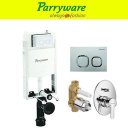 parryware Half Frame Concealed Cistern, with divater body upper cleart set of 1 pic 088 Dual Flush Tank-picture-26