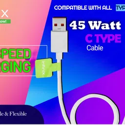 Infinix USB Type C Cable 1 m 45 Watt Model No.C050-C image 4