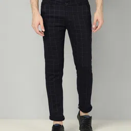 fubar Men Slim Fit Black Cotton Blend Trousers image 2