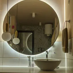 k k glass & aluminium Silver Glass Museum LED Mirror-picture-18