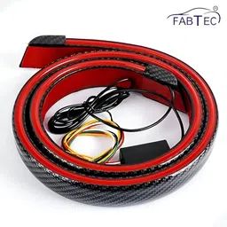 fabtec Carbon Fiber Rear Led Strip Taillight,Brake Light with Turn Signal Indicator Car Spoiler image 3