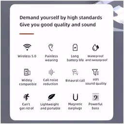 nextgen Wireless Bluetooth Neckband Magnetic Audio Headset – 250h Standby, 200mAh_DH Bluetooth & Wired Headset image 5