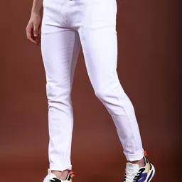highlander Men Regular Mid Rise White Jeans image 4