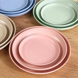 takositio Eco-Friendly,Lightweight & Unbreakable BPA-Free,Microwave & Dishwasher Safe Dinner Plate image 5