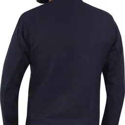 click one Men Solid Single Breasted Casual Blazer image 2