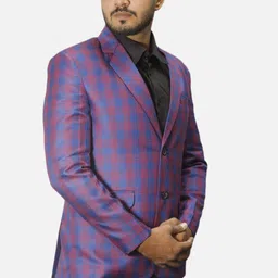 gargian master cut Men Checkered Single Breasted Wedding Blazer image 3