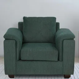 Andres Fabric 1 Seater Sofa In Green Colour-image-5