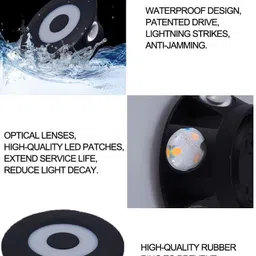 bellgrey 6 Way Profile LED Indoor & Outdoor Lamp Up/Down Right/Left Elevation Light Rustproof & Waterproof Aluminum Body Black (Warm White) Post Light Outdoor Lamp image 5