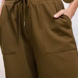 tokyo talkies Self Design Women Brown Regular Shorts image 5