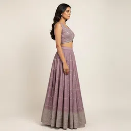 pinklaady Embroidered Stitched Lehenga & Crop Top image 3