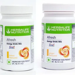 herbalife Afresh Energy Drinks Mix Lemon + Ginger Flavour (1+1 ) Energy Drink image 1