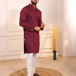 koshin Men Pure Cotton Kurta Pyjama Set image 3