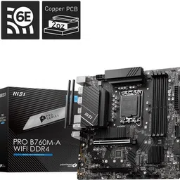 MSI PRO B760M-A WiFi DDR4 LGA 1700Socket Micro-ATX Intel B760 Chipset DDR4 Motherboard for Desktop image 2