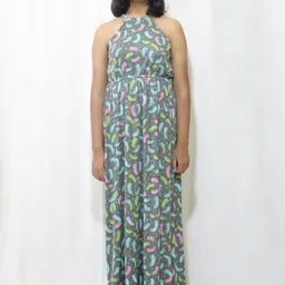 eastbay Women Fit and Flare Multicolor Maxi/Full Length Dress image 5