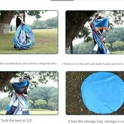 Riveira Camping Tent 4 Person Tents for Camping Windproof Tents for Camping Hiking Backpacking Traveling 2/3/4 Family People Tents for Camping Portable Tent with Carry Bag image 5