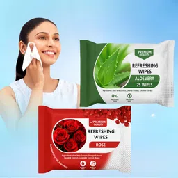shakalyaveda Refreshing Face Wipes – Wet Wipes with Aloe Vera & Rose | Women’s Combo image 5