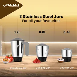 bajaj Rex Ninja Series 500 W Mixer Grinder image 4