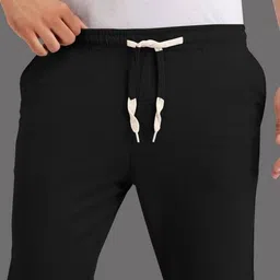 omry Pack of 2 Men Solid Black, Blue Track Pants image 5