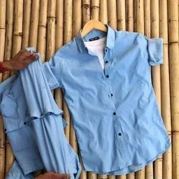 black deer Men Linen Blend Shirt Pant Set image 3