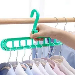 webdealz Hanger for Clothes, 9-Holes Innovative Design with 360º Rotating Hook x4.285 Swivel Hook 9 image 3