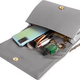 hvh world Grey Women Sling Bag Grey Designer Faux Leather Handbag For Women And Girls HV-HB44 image 4