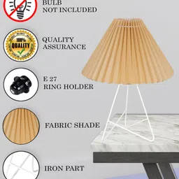 glowhere Tripod Base Table Lamp for Bedroom, Living Room & Study | Warm Light Modern Desk Table Lamp image 5