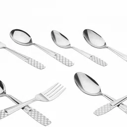 arni Stainless Steel Cutlery Set Set of 24 (Contains: 6 Table Spoons, 6 Tea Forks, 6 Spoons, 6 Soup Stainless Steel Cutlery Set image 2