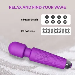 Mildcares Rechargeable Full Body Massager for Men & Women | Powerful Vibrations | 3 Speed, Modes | Wireless Vibration Wand Full Body Massage Water Resistant & Portable Massager image 3