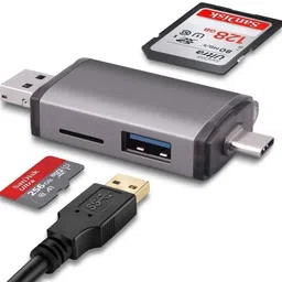 Foxne Point 6 in 1 OTG Card Reader USB 3.0 to Type C Micro USB Adapter Flash Drive Card Reader-picture-19