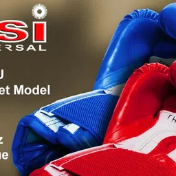 usi Boxing Gloves, Universal Contest Lite Made of Pu Ideal For Beginners 10oz, Blue Boxing Gloves image 3