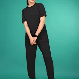 sakarmaa Women Top & Pyjama Set Black Solid-picture-18