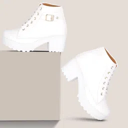 New Stylish Girls/Women/Ladies High Heel Fashionble Comfortable Women Casual Boots For Women/Girls Out Door Ankle Length Boot Shoe For Women/Girls and Boot for Women/Girl's Boots For Women Boots For Women-image-18